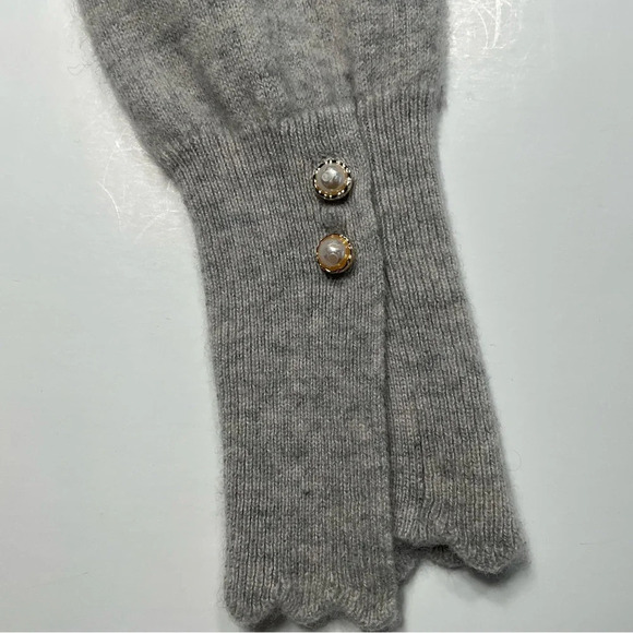 Nanette Lepore Sweater XS Gray 100% Cashmere Mock Neck Quiet Luxury Soft Cozy - Picture 8 of 10